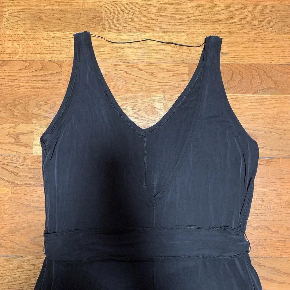 Lululemon Principal Dancer Black Jumpsuit Comfy Size 6 Wide Leg Belted Boho - Picture 10 of 16